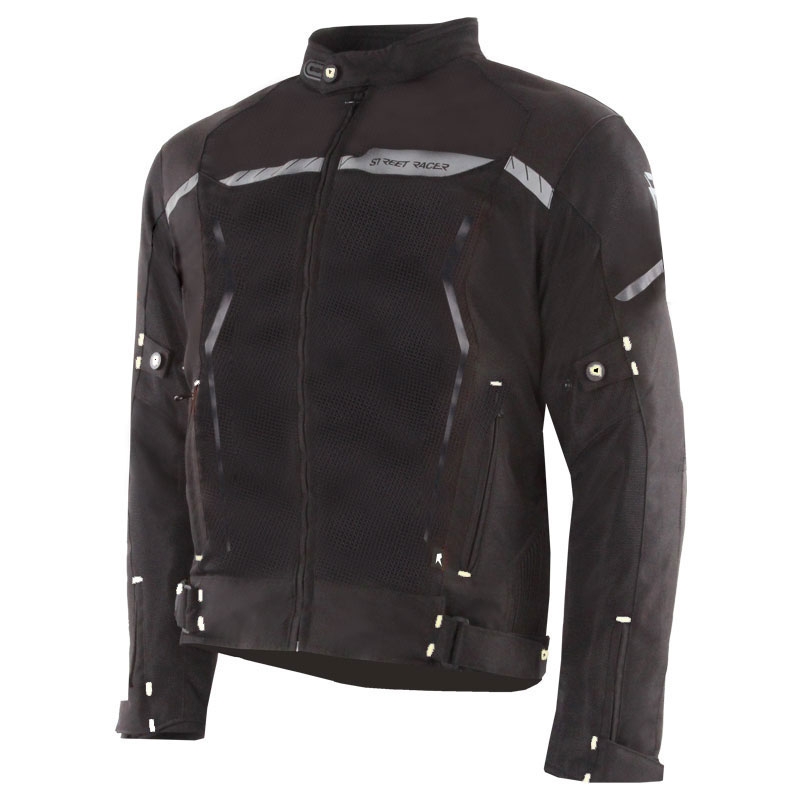 Veste de moto Street Racer Flex Air Noir