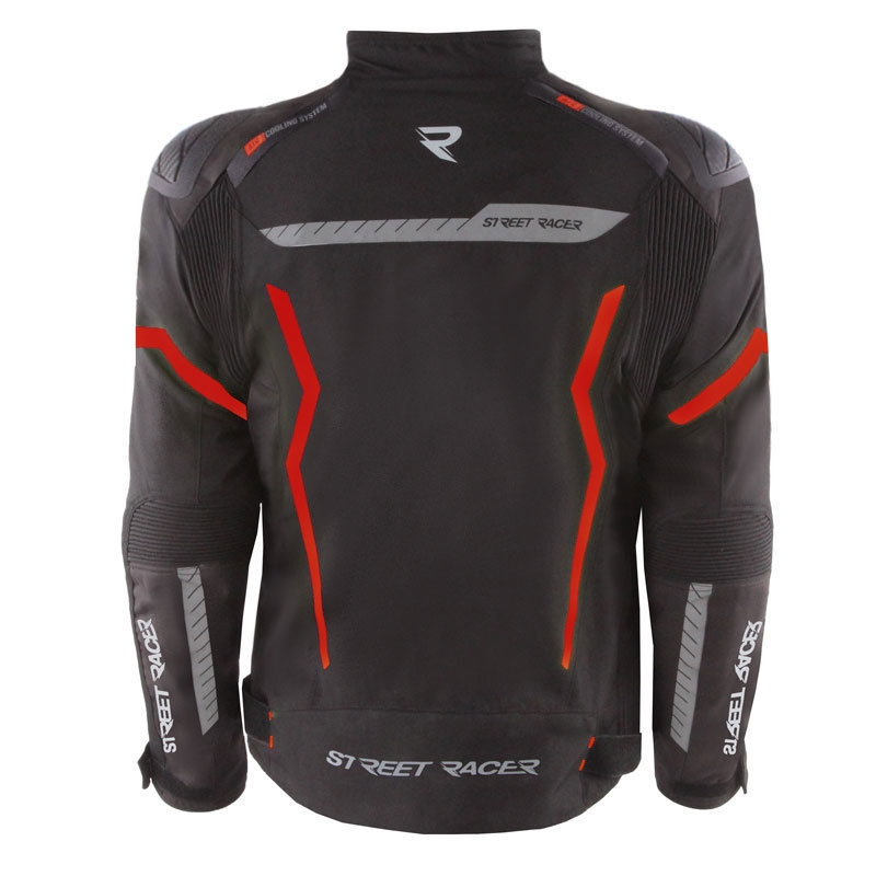 Veste moto Street Racer Flex EVO noir-rouge