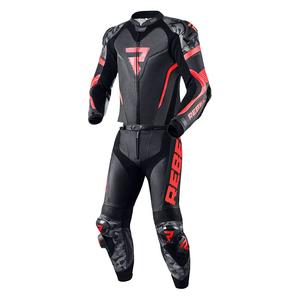 Combinaison moto Rebelhorn Rebel fluo rouge-noir
