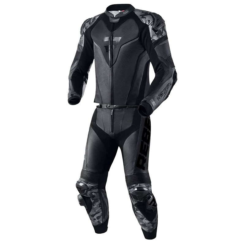 Combinaison moto Rebelhorn Rebel noir-noir soldes