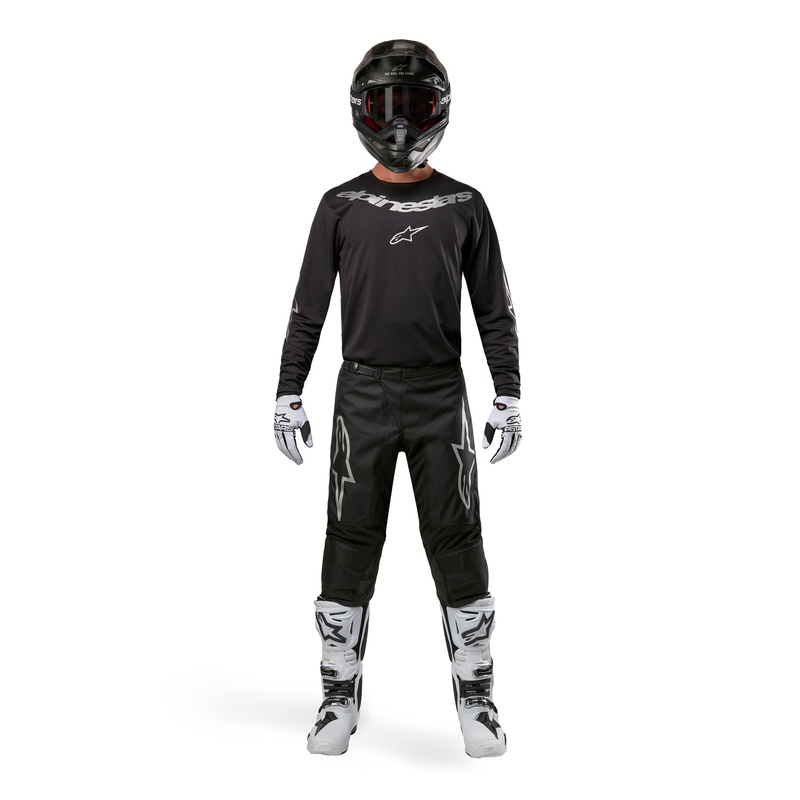 Maillot motocross Alpinestars Fluid Lucent noir-argent