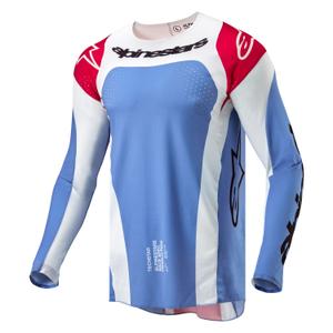 Maillot de motocross Alpinestars Techstar Ocuri bleu-blanc-rouge