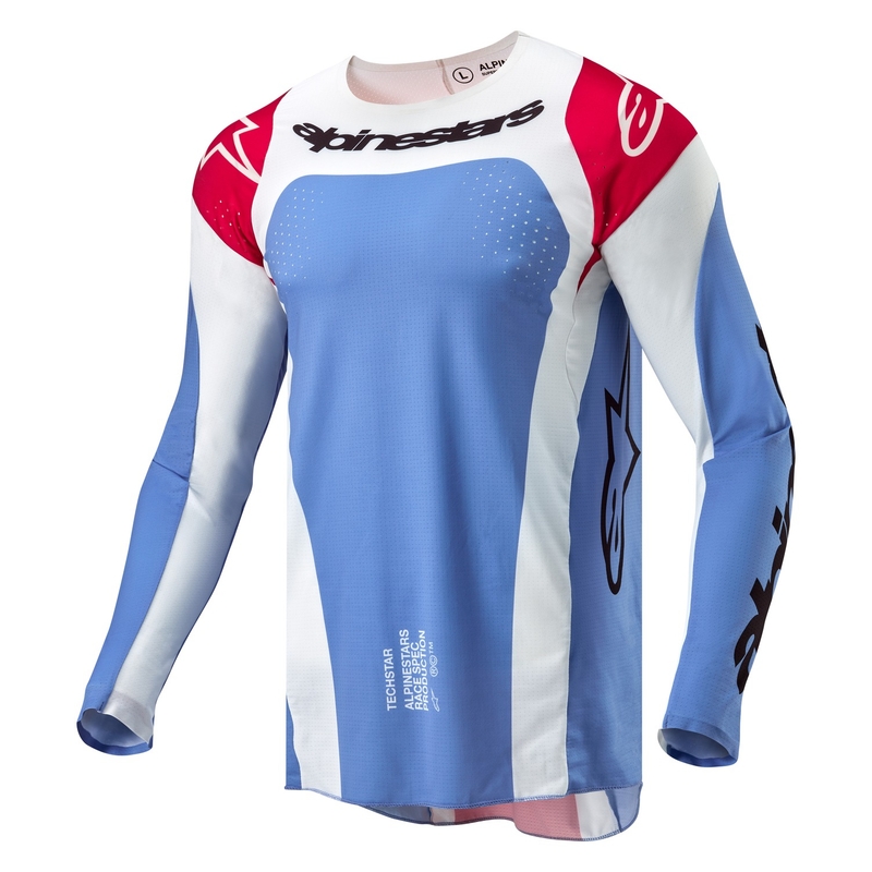Maillot de motocross Alpinestars Techstar Ocuri bleu-blanc-rouge