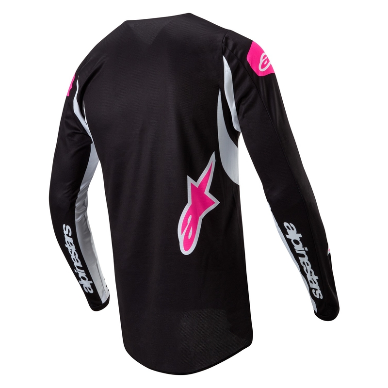Maillot Motocross Femme Alpinestars Stella Fluid 2024 Noir et Blanc