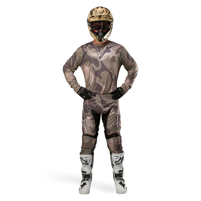 Pantalon de motocross tactique Alpinestars Racer vert camouflage-marron