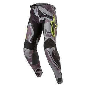 Pantalon de motocross tactique Alpinestars Racer gris camouflage-jaune fluo-noir