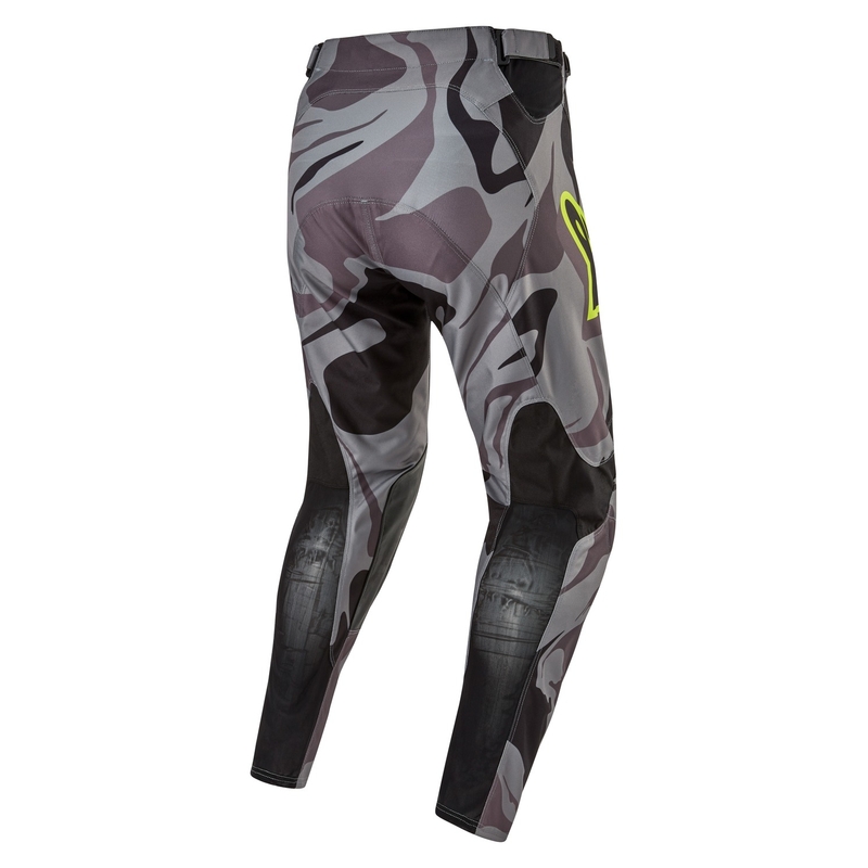 Pantalon de motocross tactique Alpinestars Racer gris camouflage-jaune fluo-noir