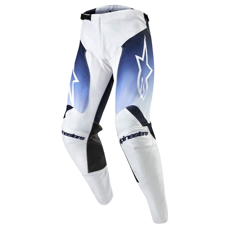 Pantalon motocross Alpinestars Racer Hoen blanc-bleu