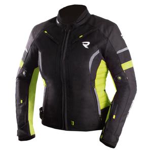 Veste moto femme Street Racer Betty II noir-jaune fluo