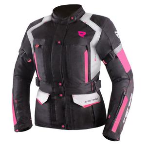 Veste moto femme Street Racer Hilax noir-gris-rose