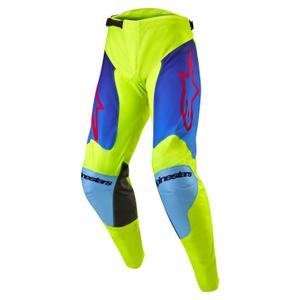 Pantalon motocross Alpinestars Racer Hoen jaune fluo-bleu-rouge