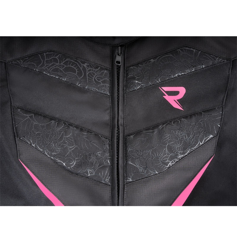 Veste moto femme Street Racer Rose noir et rose