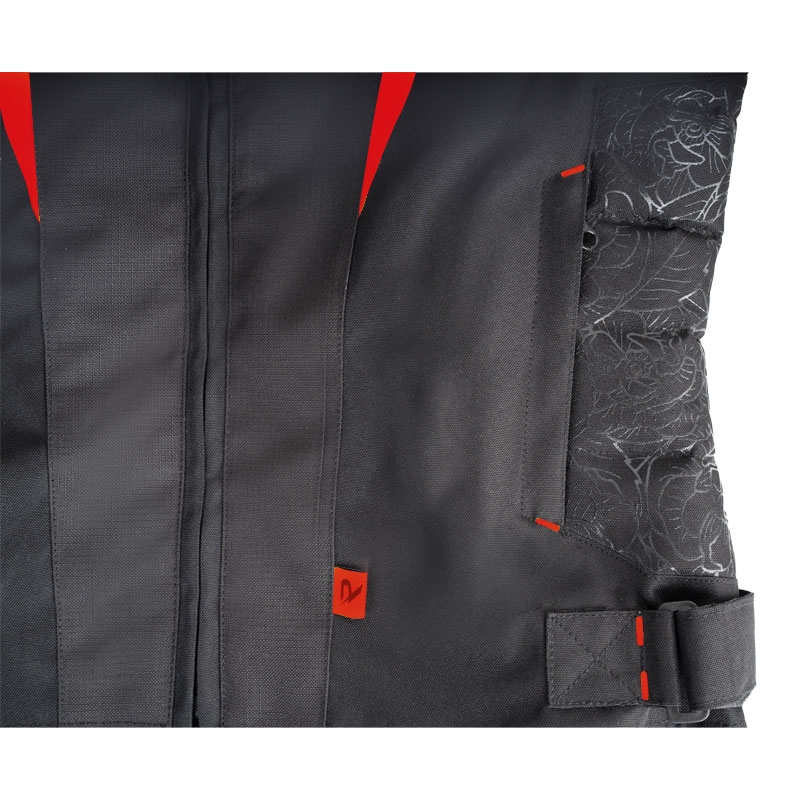 Veste moto femme Street Racer Rose noir et rouge