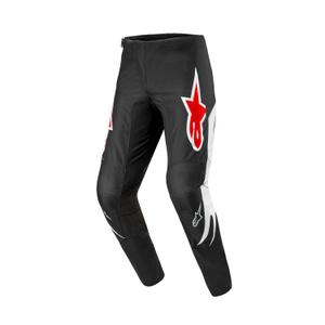 Pantalon motocross Alpinestars Fluid Lucent noir-blanc-rouge