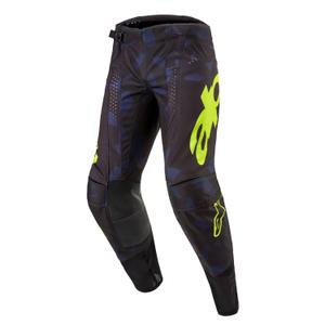 Pantalon de motocross Alpinestars Techstar Rantera noir-bleu-jaune fluo