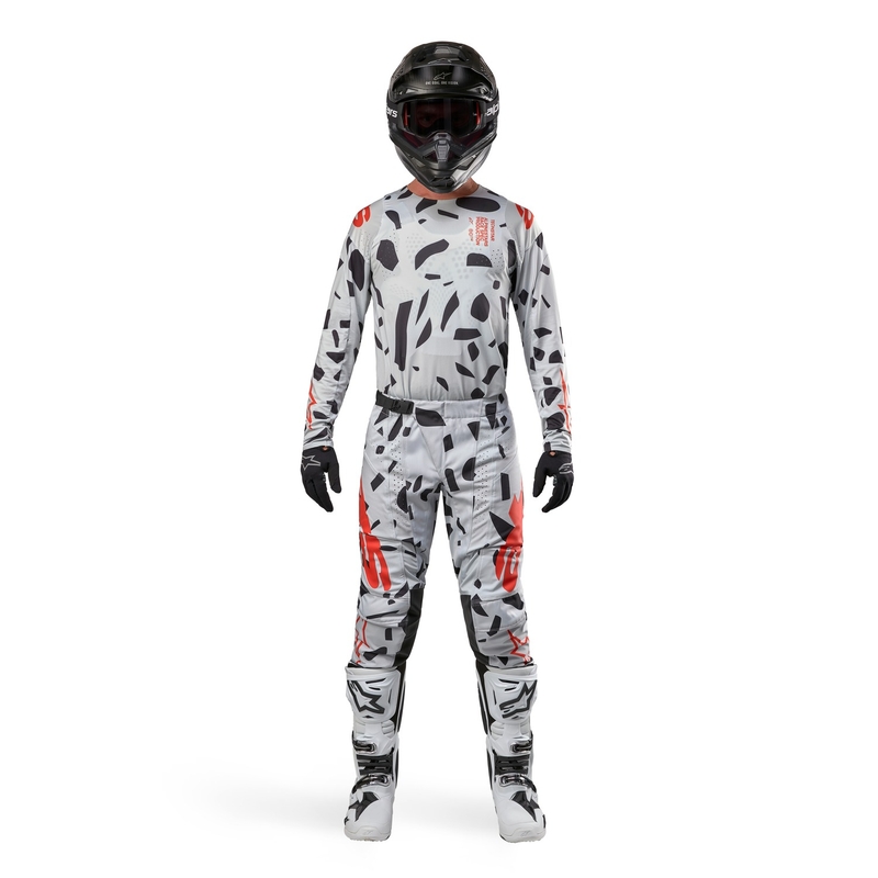 Pantalon de motocross Alpinestars Techstar Rantera gris-orange-noir