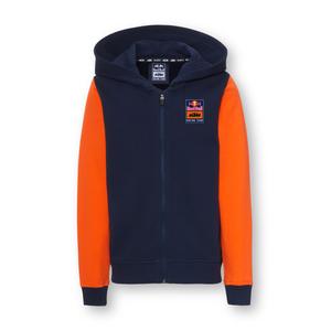 Sweat à capuche zippé KTM Apex bleu-orange pour enfants soldes