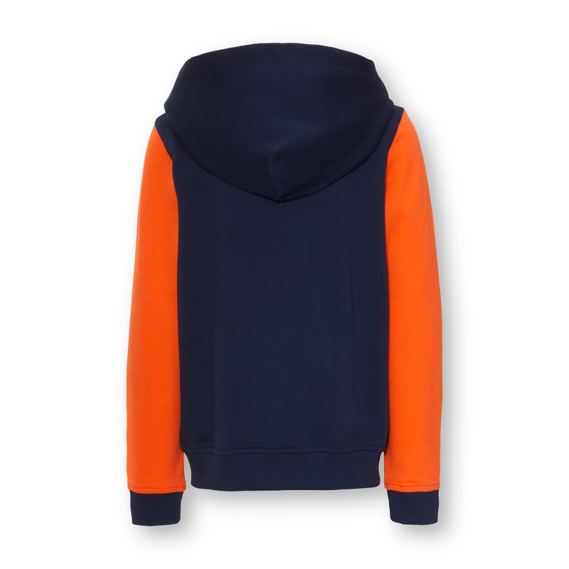 Sweat à capuche zippé KTM Apex bleu-orange pour enfants soldes