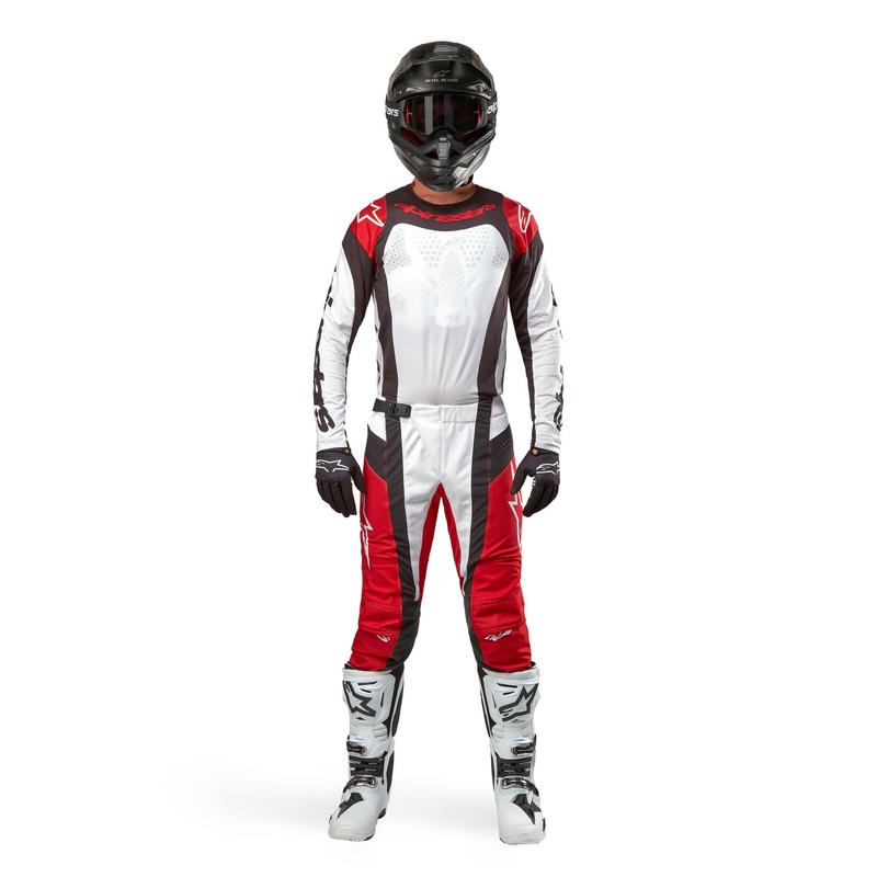 Pantalon de motocross Alpinestars Techstar Ocuri rouge-blanc-noir