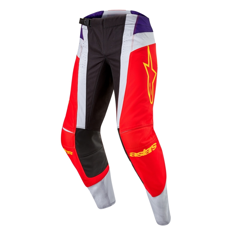 Pantalon motocross Alpinestars Techstar Ocuri orange-gris-violet-jaune soldes