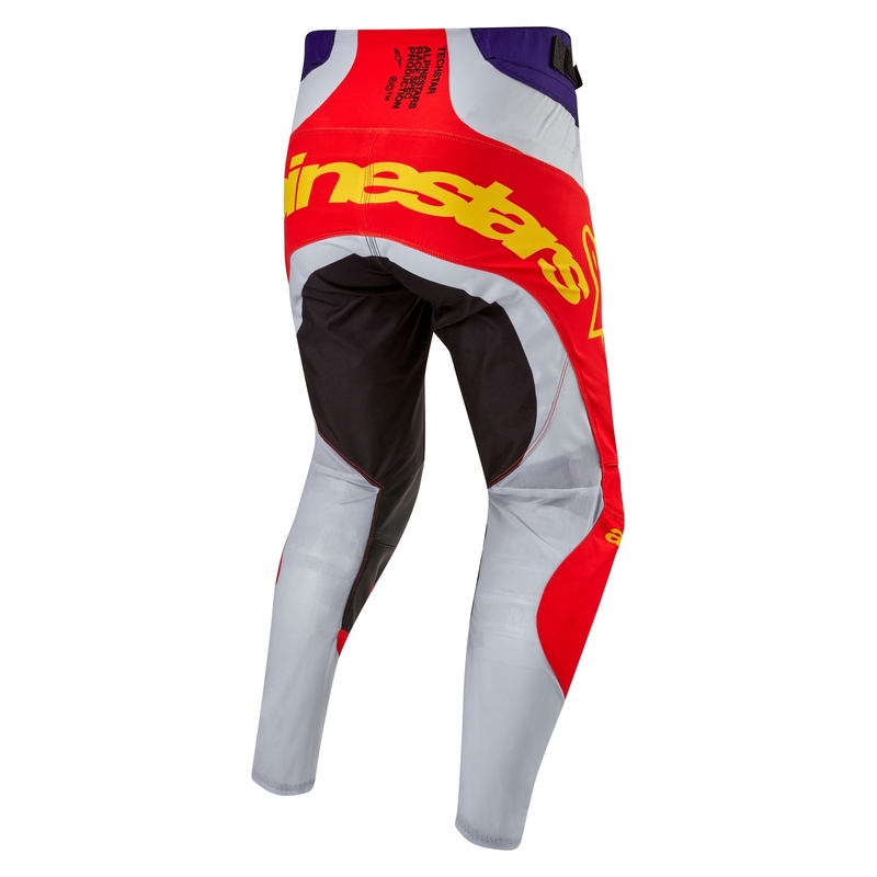 Pantalon motocross Alpinestars Techstar Ocuri orange-gris-violet-jaune soldes