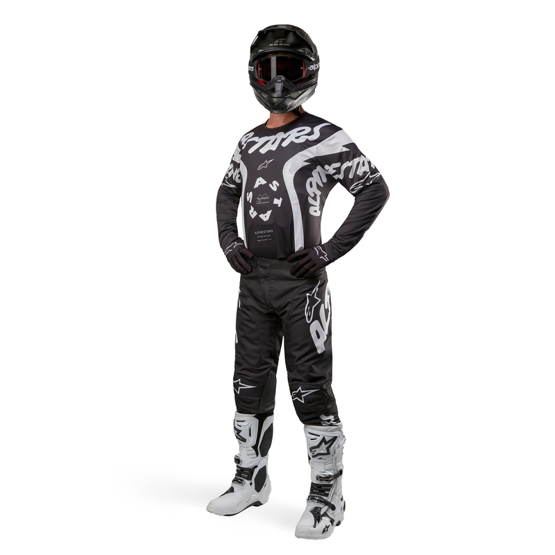 Pantalon motocross Alpinestars Racer Hana noir-blanc