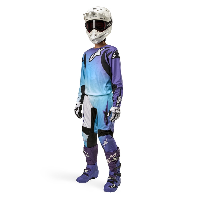 Pantalon cross Femme Alpinestars Stella Fluid 2024 Blanc-Violet