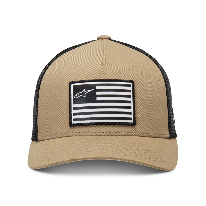 Bonnet Alpinestars Flag Snap sable-noir-blanc