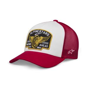 Casquette Alpinestars Heritage Patcher blanc-rouge