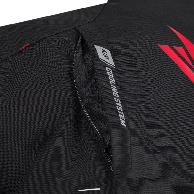 Veste de moto RSA Rider noir-gris-rouge
