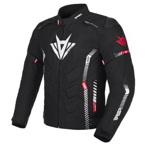 Veste de moto RSA Rider noir-blanc-rouge