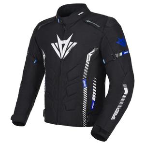 Veste de moto RSA Rider noir-blanc-bleu