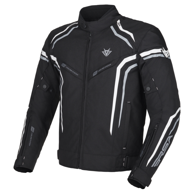 Blouson moto RSA Compact 2 noir-gris-blanc