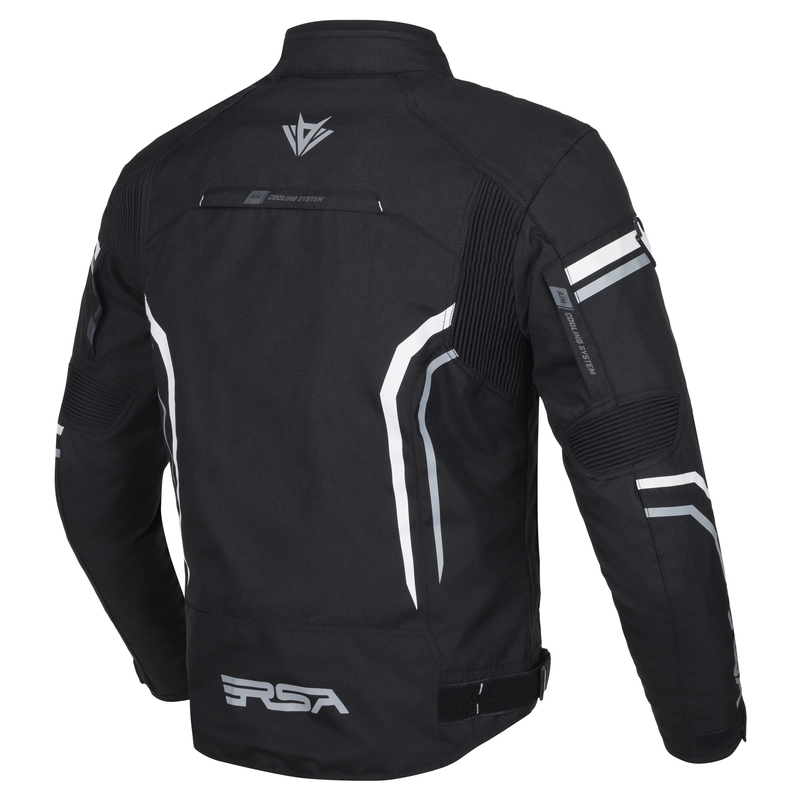 Blouson moto RSA Compact 2 noir-gris-blanc