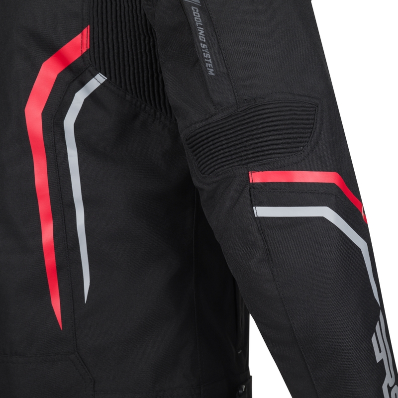 Blouson moto RSA Compact 2 noir-gris-jaune fluo