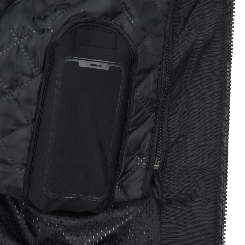 Blouson moto RSA Compact 2 noir-gris-jaune fluo