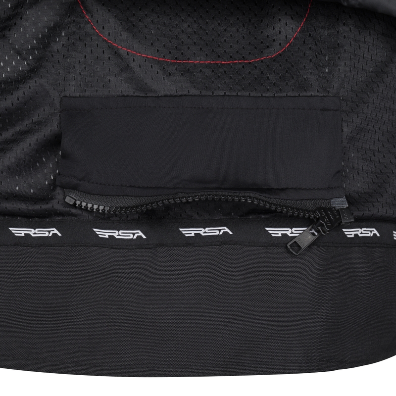 Blouson moto RSA Compact 2 noir-gris-jaune fluo