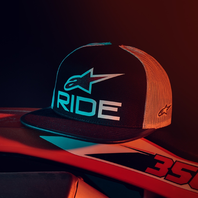 Casquette Alpinestars Ride 4.0 ER noir-blanc-rouge