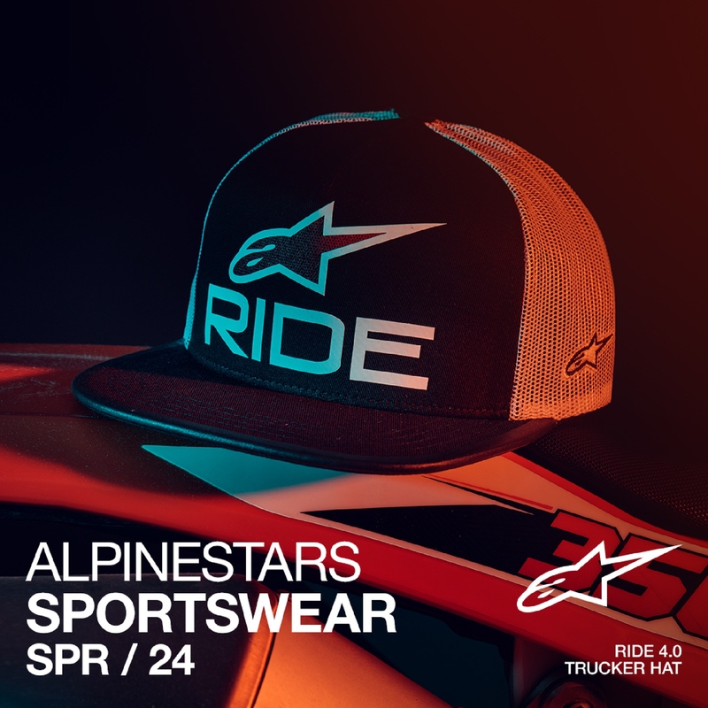 Casquette Alpinestars Ride 4.0 ER noir-blanc-rouge