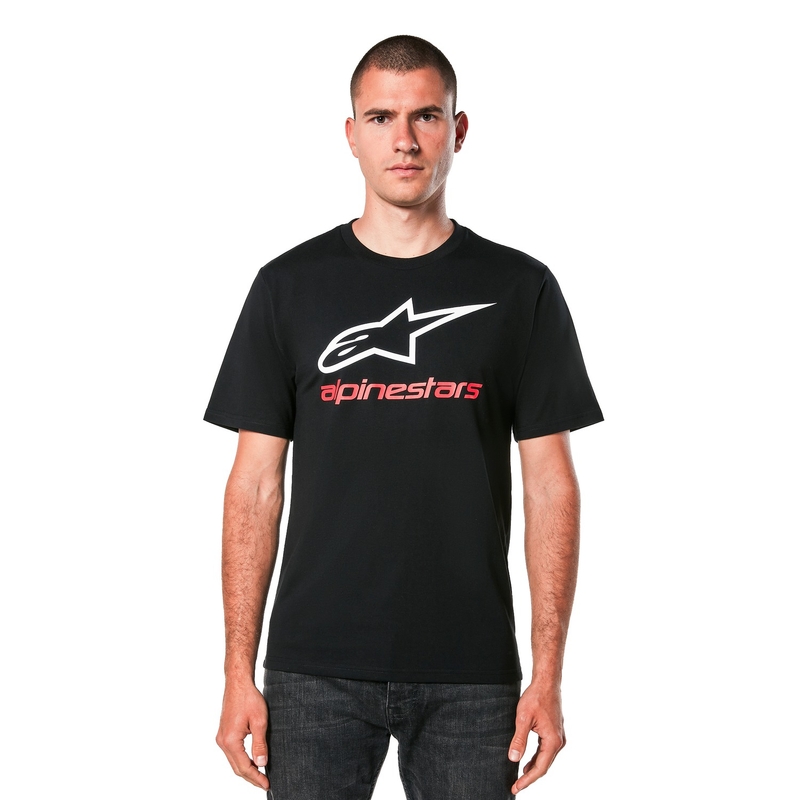 T-shirt Alpinestars Always 2.0 CSF noir-blanc-rouge