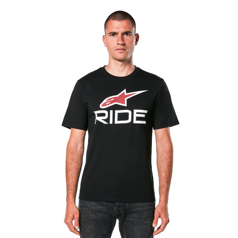 T-shirt Alpinestars Ride 4.0 CSF noir-blanc-rouge