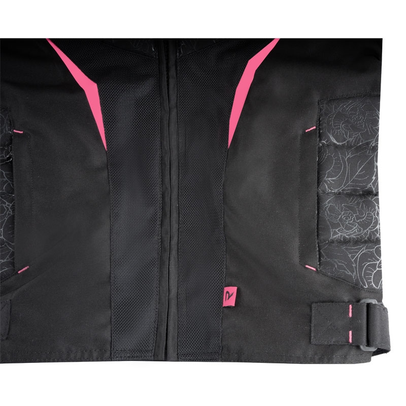 Veste de moto Street Racer Rose Air noir et rose pour femme