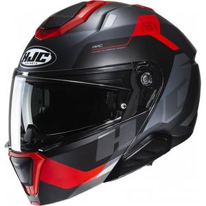 Casque moto modulable HJC i91 Carst noir-gris-rouge