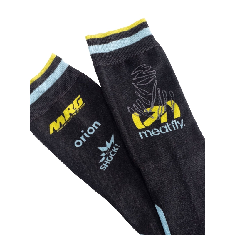 Chaussettes Meatfly Dakar bleu-jaune