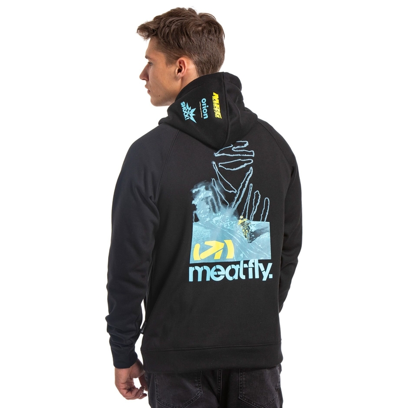 Sweat-shirt technique Meatfly Gravel Dakar noir