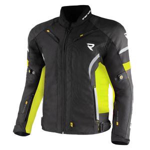 Veste de moto Street Racer Evans noir-jaune fluo