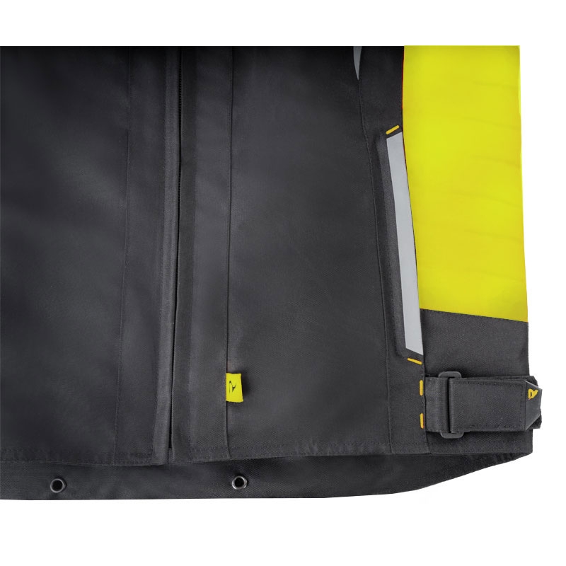 Veste de moto Street Racer Evans noir-jaune fluo