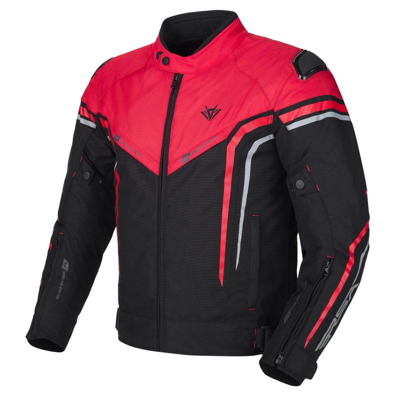 Blouson de moto RSA Compact 2 EVO noir-gris-rouge
