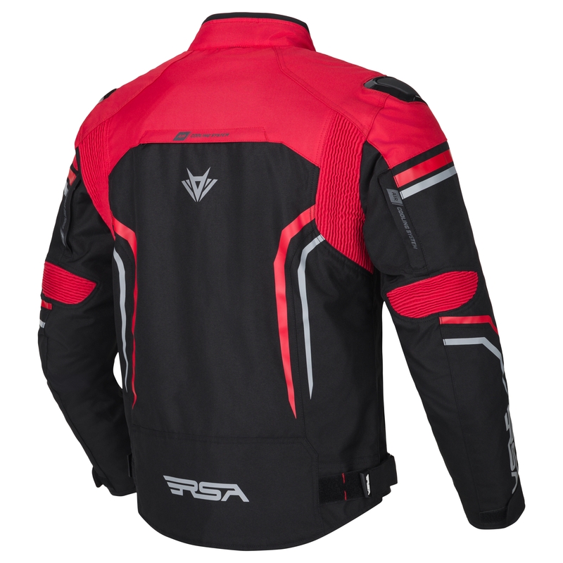 Blouson de moto RSA Compact 2 EVO noir-gris-rouge