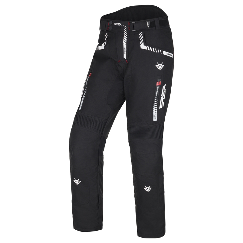 Pantalon de moto RSA Greby 2 noir et blanc